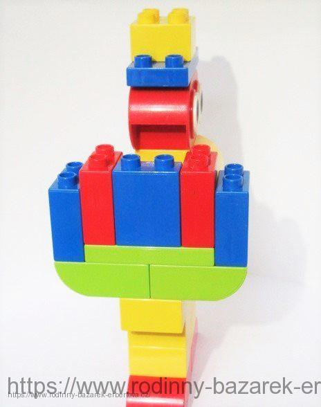 LEGO DUPLO 19x kostka zvířátko Pták kur Kohout Kuře + Vozík set Rooster on Wheels Set 2895 
