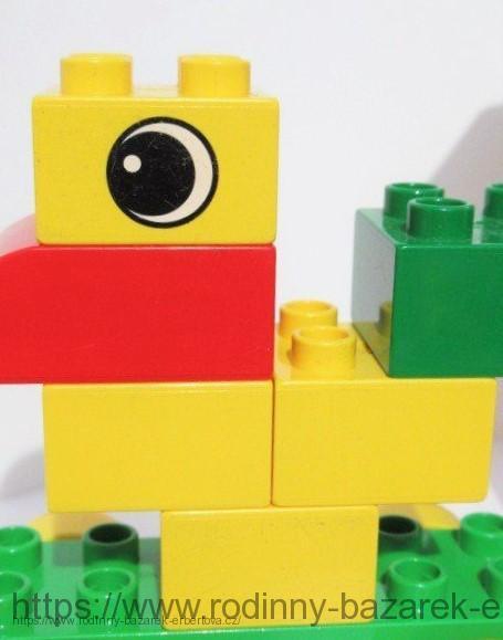 LEGO DUPLO 19x kostka zvířátko Pták kur Kohout Kuře + Vozík set Rooster on Wheels Set 2895 