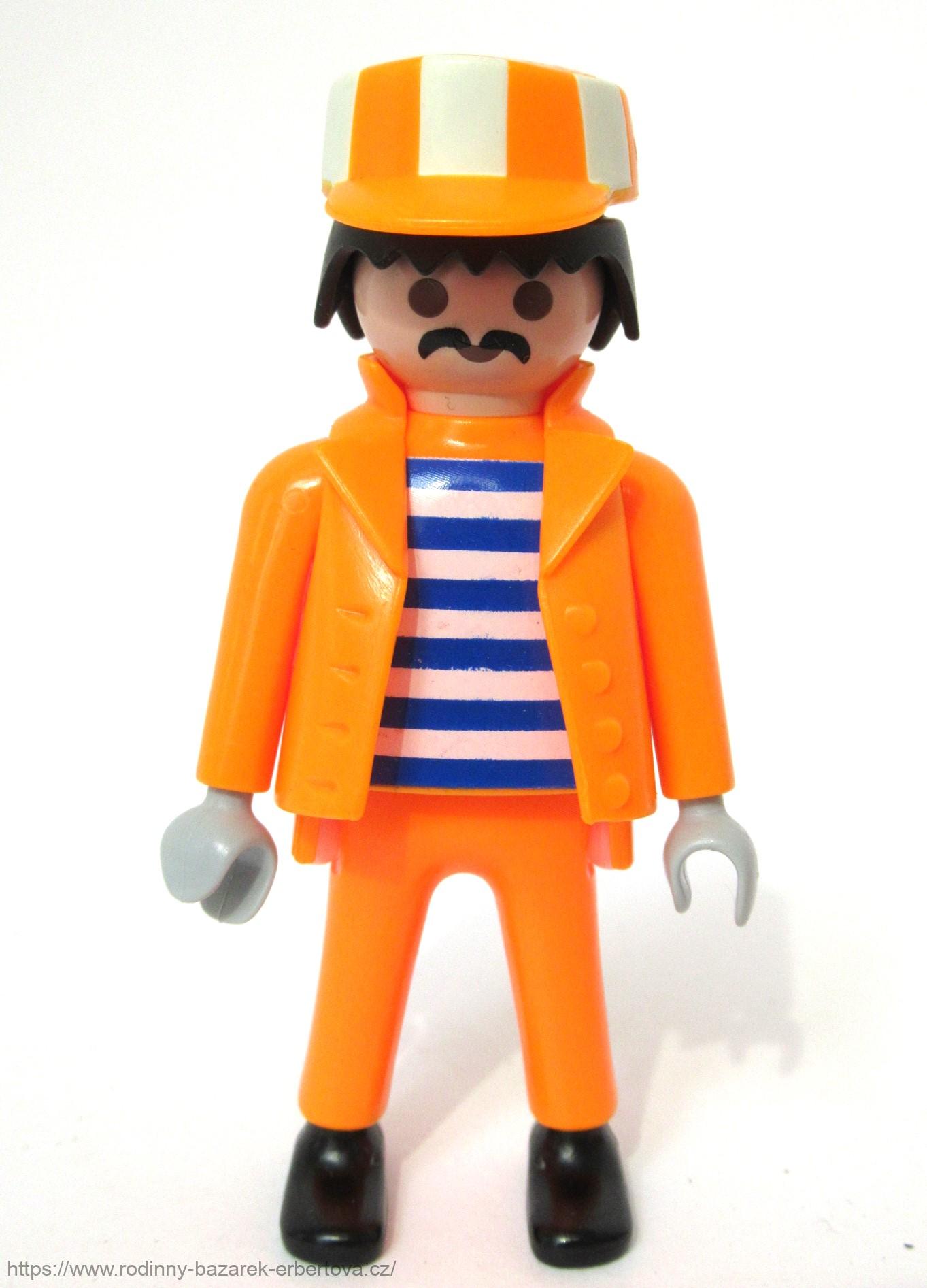 PLAYMOBIL figurka pán Dělník + čepička č.4