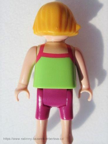 PLAYMOBIL figurka dítě bosá holčička Holka blondýnka tílko kraťasy  