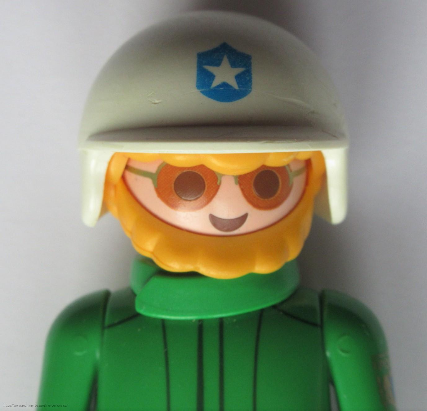 PLAYMOBIL figurka Pán zelená uniforma Policista - motorkář 