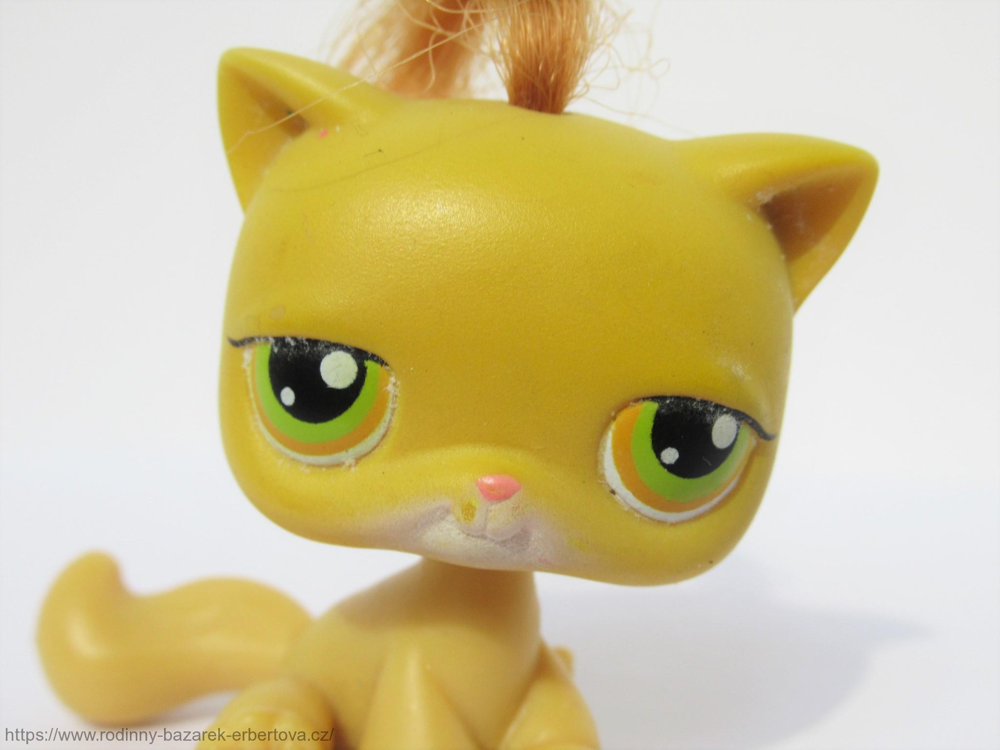 Littlest Pet Shop kočka SHC s vlásky LPS 78 + červený magnet č.2