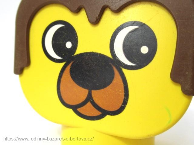 LEGO DUPLO kostka s potiskem hlava Pes