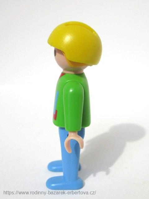 PLAYMOBIL figurka dítě Kluk Závodník / cyklista + přilba