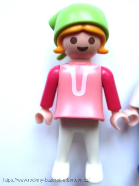 PLAYMOBIL figurka Díte holčička Holka + Kluk + šátek + límeček