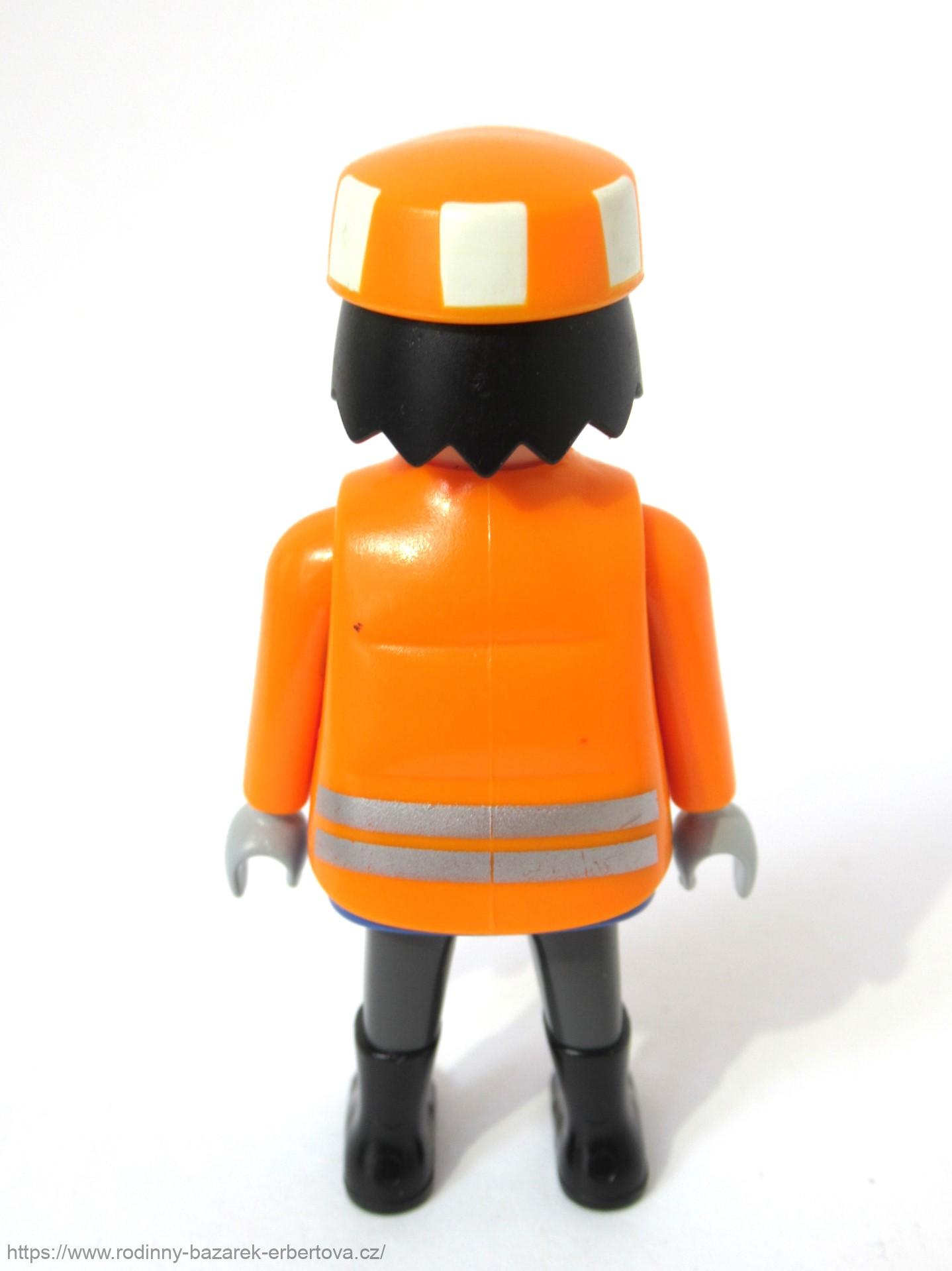 PLAYMOBIL figurka pán Dělník + čepička č.1