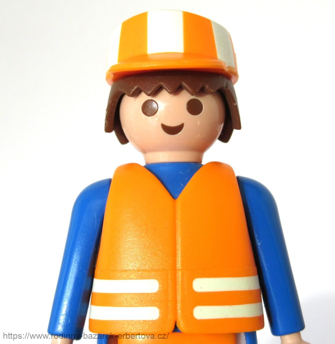 PLAYMOBIL figurka pán Dělník + čepička č.7