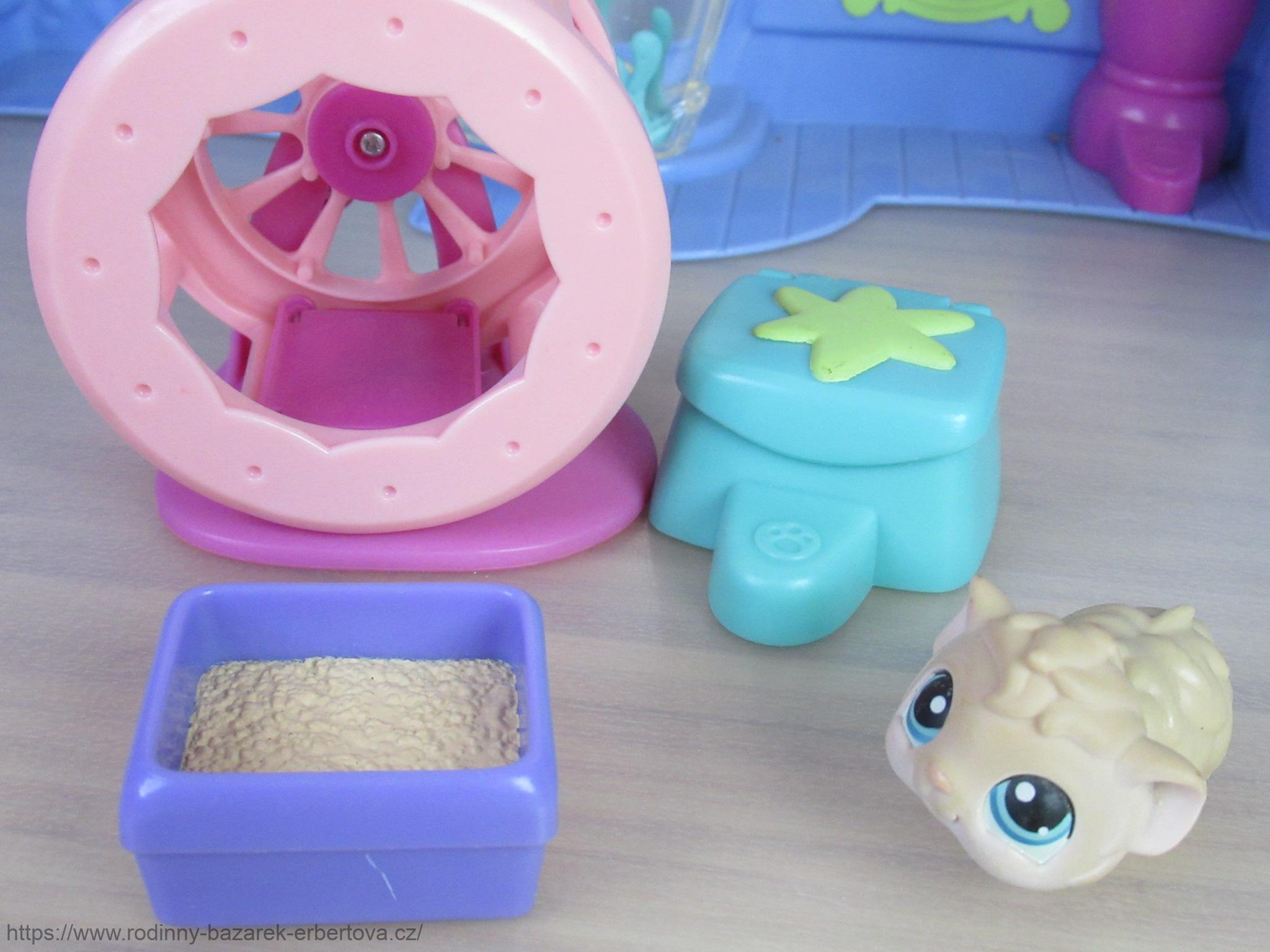 LITTLEST PET SHOP domeček dům LPS s potrubím + doplňky + morče