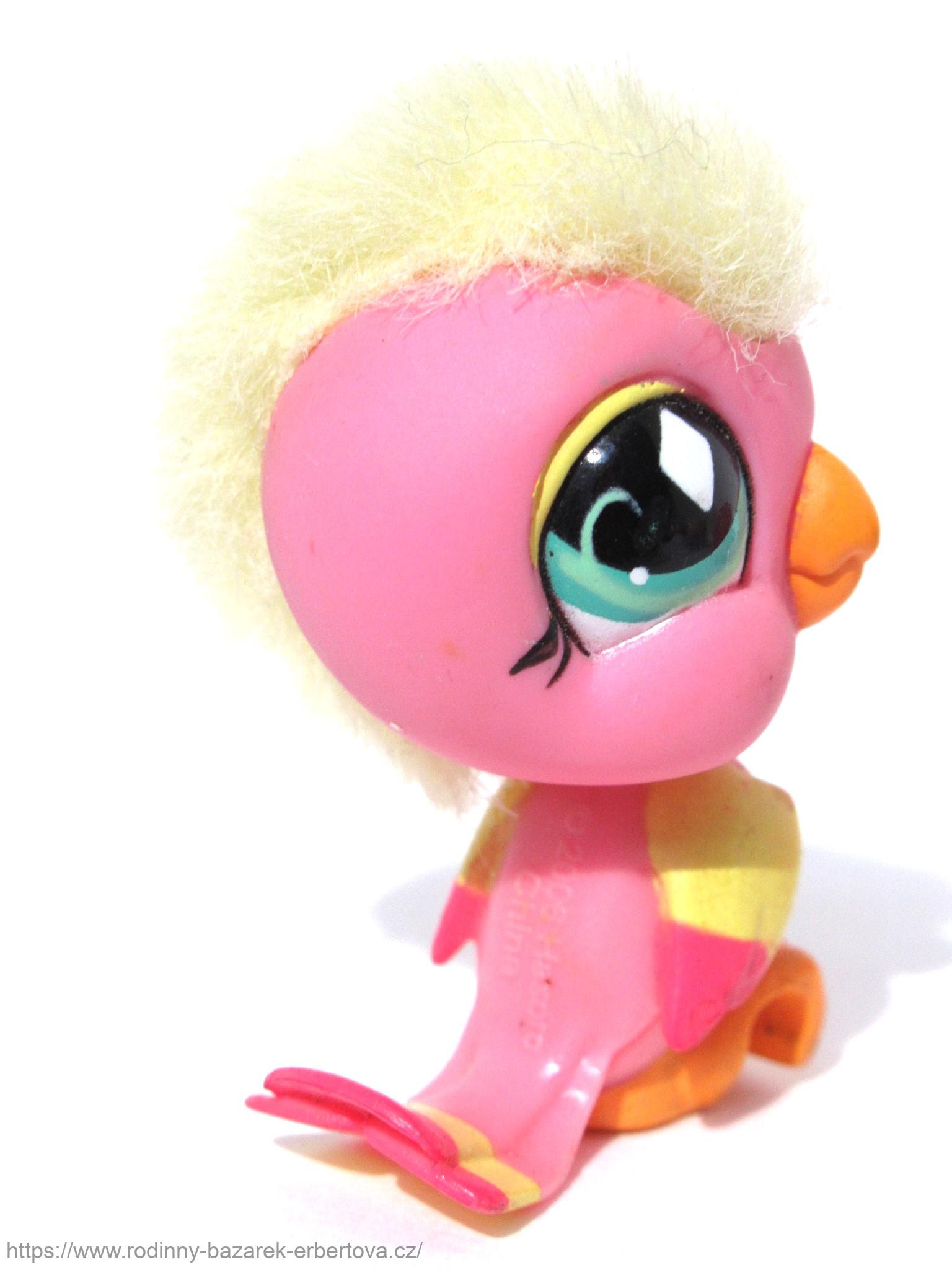Littlest Pet Shop pták papoušek Kakadu LPS 489 plyšová chocholka