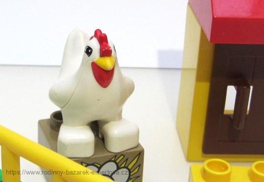 LEGO duplo farma dílky ze setu 5644 - zvíře Slepička + Kurník + Vajíčka 