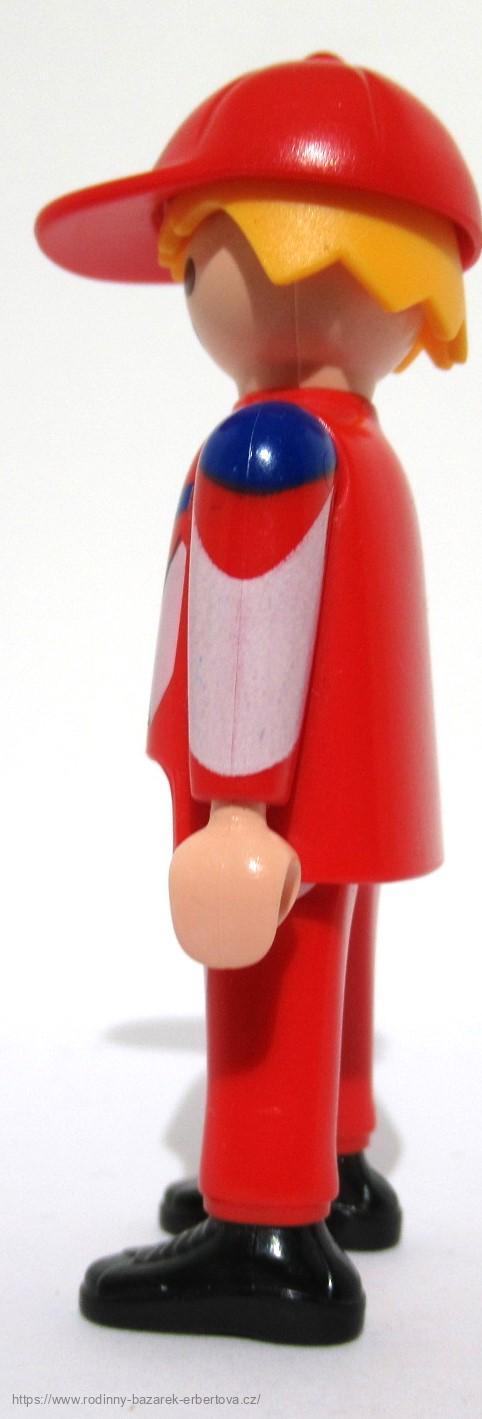 PLAYMOBIL figurka pán Mechanik ze závodů aut + kšiltovka