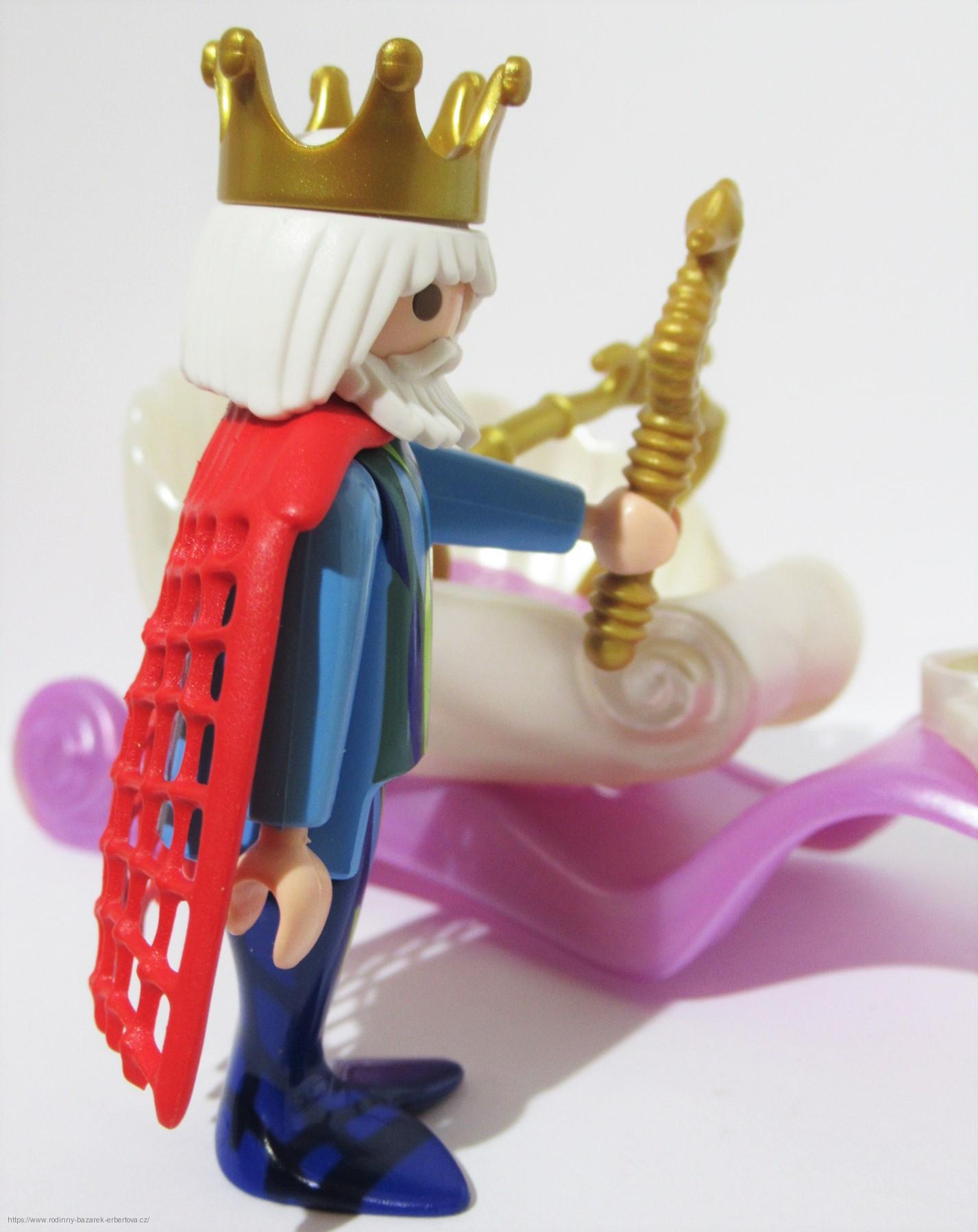 PLAYMOBIL figurka Pán Moří + Kočár + 3x Mořský Koník