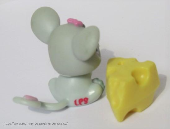 LITTLEST PET SHOP původní sestava myšička myš Rat Krysa LPS 1038 + sýr