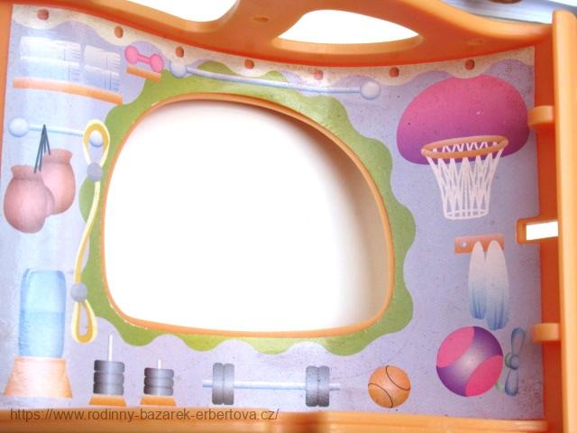 LITTLEST PET SHOP původní sestava Pet Nooks Opička mládě LPS 351 magnet č.1 + domeček místnost Tělocvična