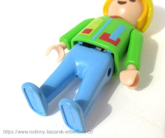 PLAYMOBIL figurka dítě Kluk Závodník / cyklista + přilba