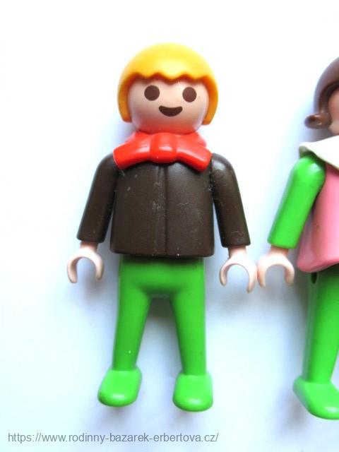 PLAYMOBIL figurka Díte holčička Holka + Kluk + šátek