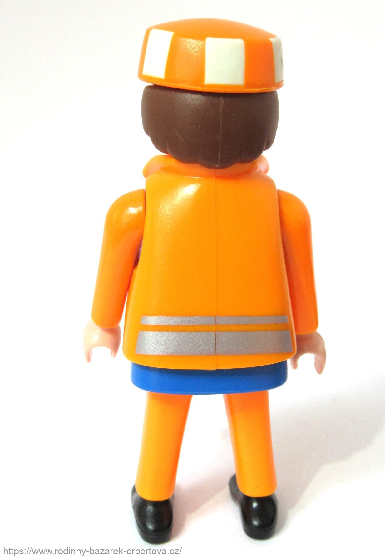 PLAYMOBIL figurka pán Dělník potisk  brýle + čepička č.6