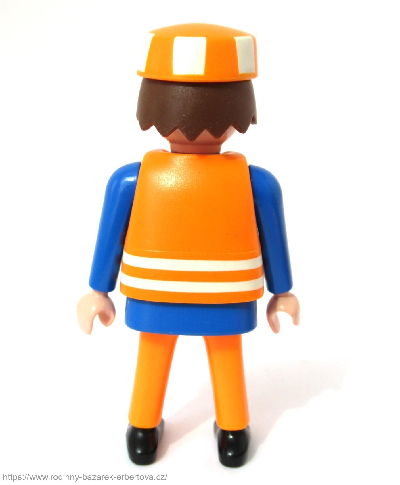 PLAYMOBIL figurka pán Dělník + čepička č.7