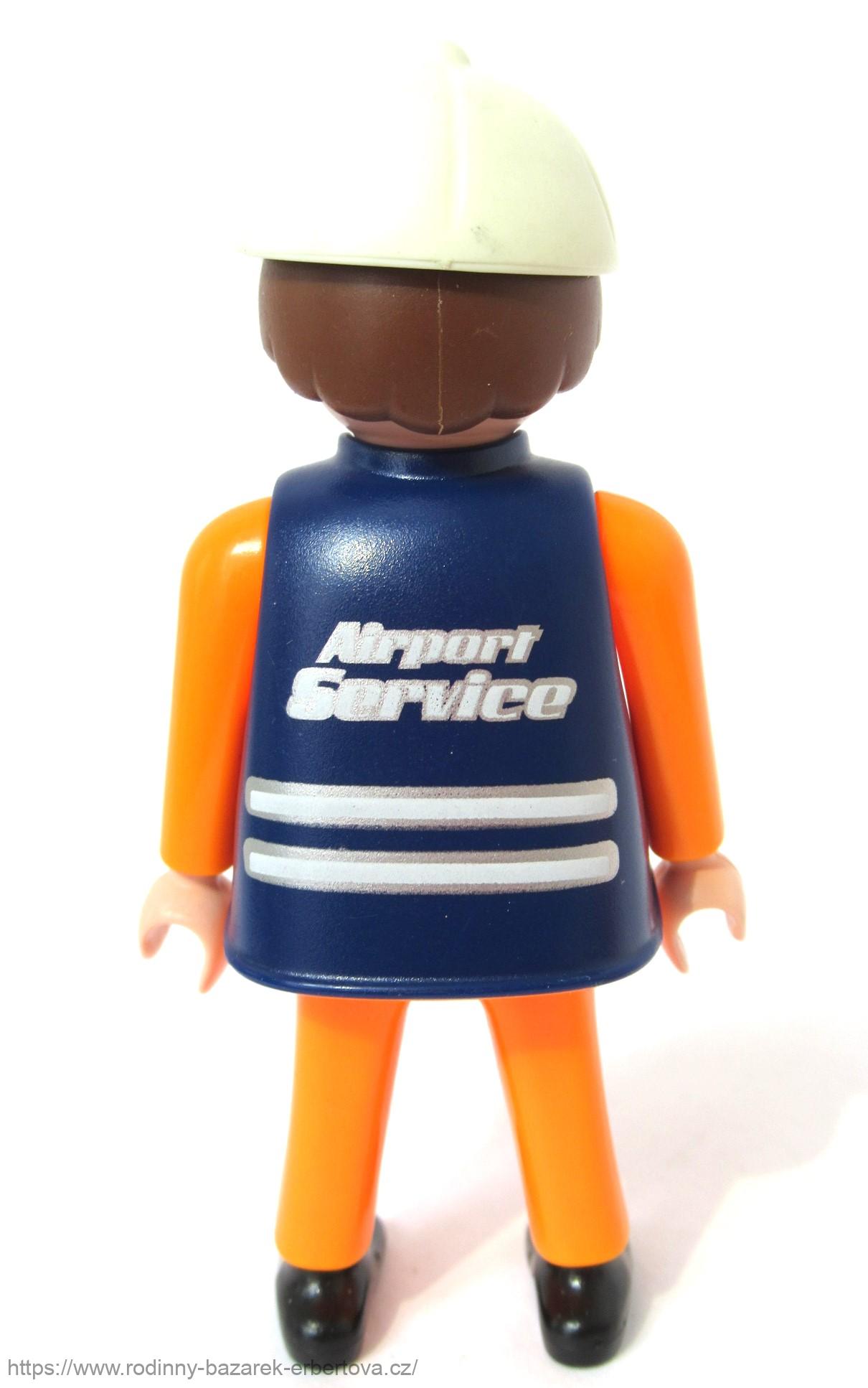 PLAYMOBIL figurka pán Dělník z Letiště + čepička č.1