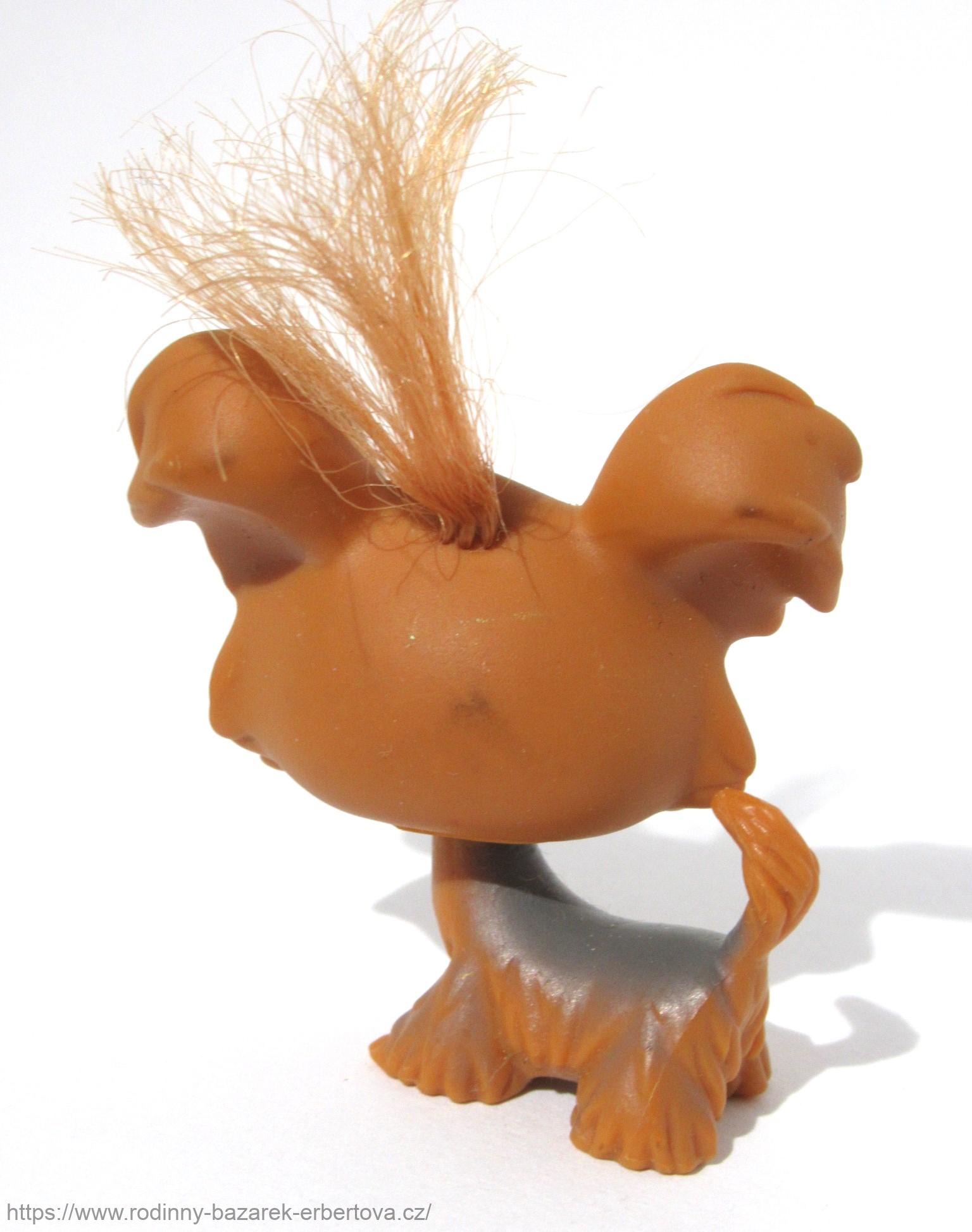 LITTLEST PET SHOP pes Shi Tzu s vlásky LPS 6 + červený magnet