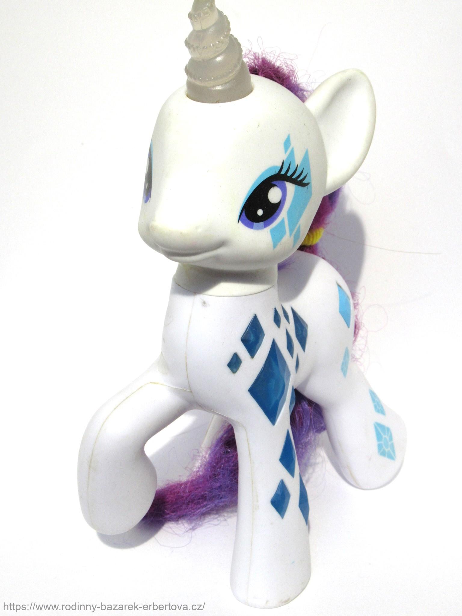 MY LITTLE PONY zvířátko MLP pony Rarity Exclusive Body Glamour Glow - na baterie Bliká 17cm