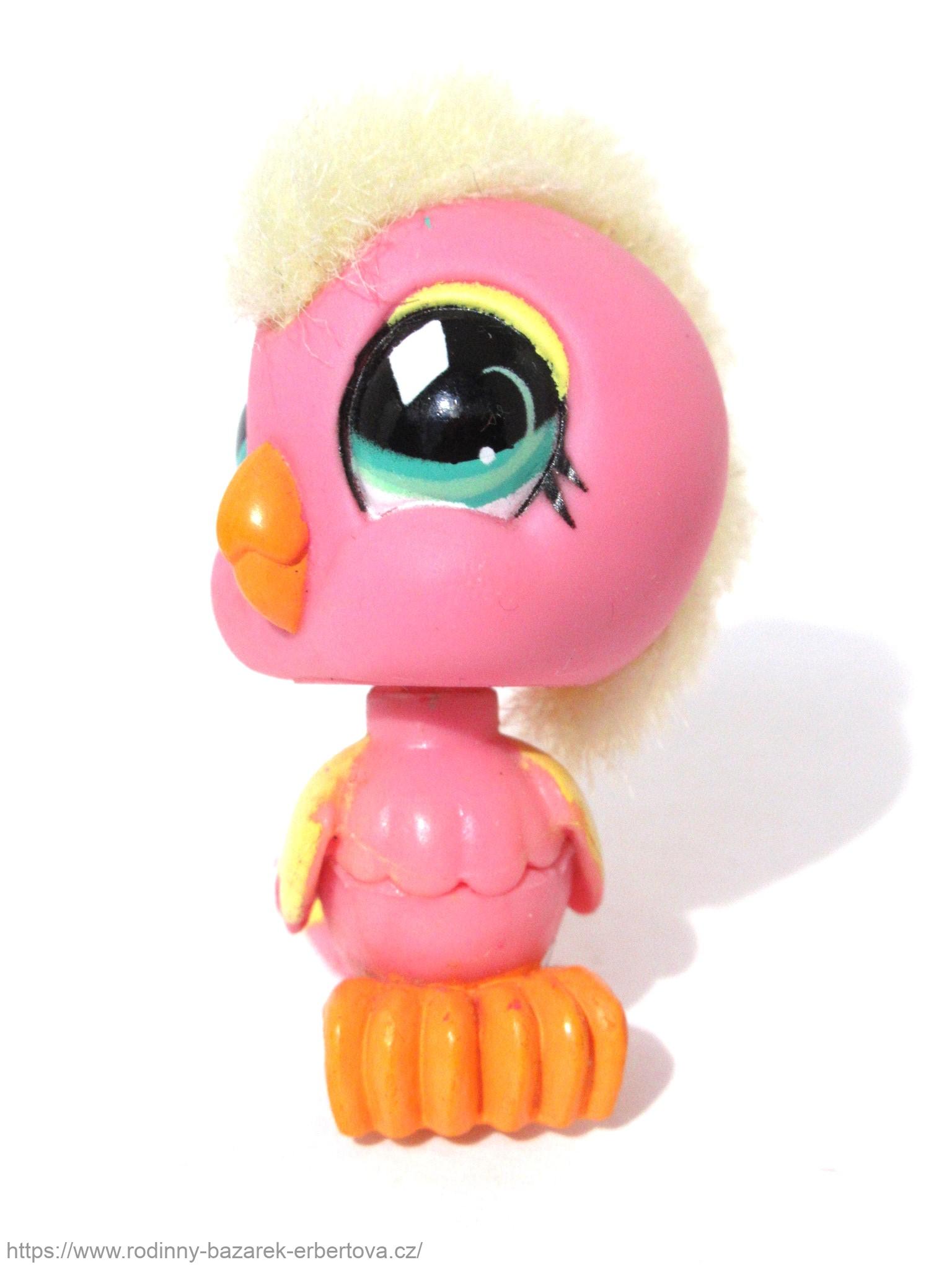 Littlest Pet Shop pták papoušek Kakadu LPS 489 plyšová chocholka