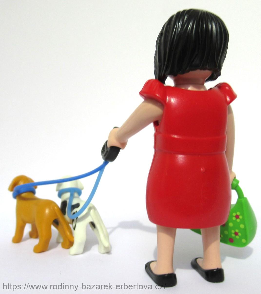 PLAYMOBIL figurka paní Sundavací šaty kabelka pes