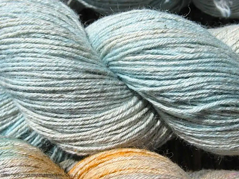 Set 500g ručně barvené   Fingering 40% bavlna/ 30% len/ 30% vlna přírodní 