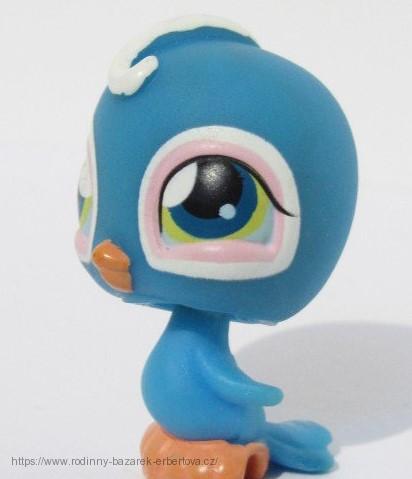 Littlest Pet Shop pták papoušek menší  LPS 308 + magnet v hlavičce