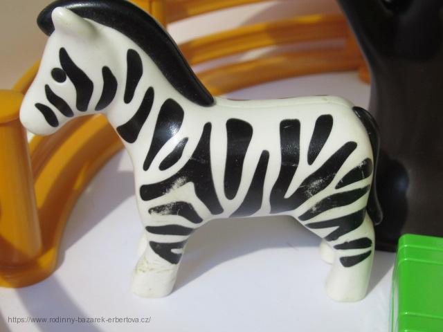 PLAYMOBIL 123 ZOO Žirafa Zebra Strom Figurky Plot