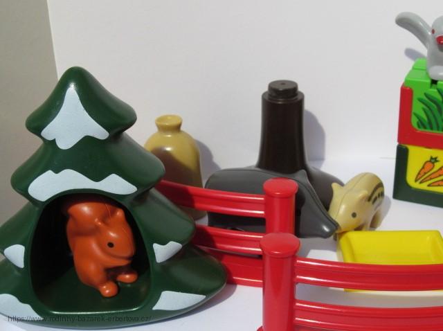PLAYMOBIL 123 Obora Myslivec Holčička Holub Prasátko Veverka
