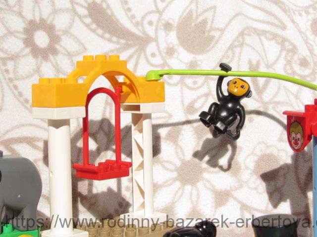 LEGO DUPLO  Cirkus + Vláček + figurka Slon Opička Principál Krasojezdkyně Klaun