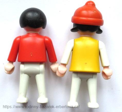 PLAYMOBIL figurka Díte holčička Holka + Kluk + čepička