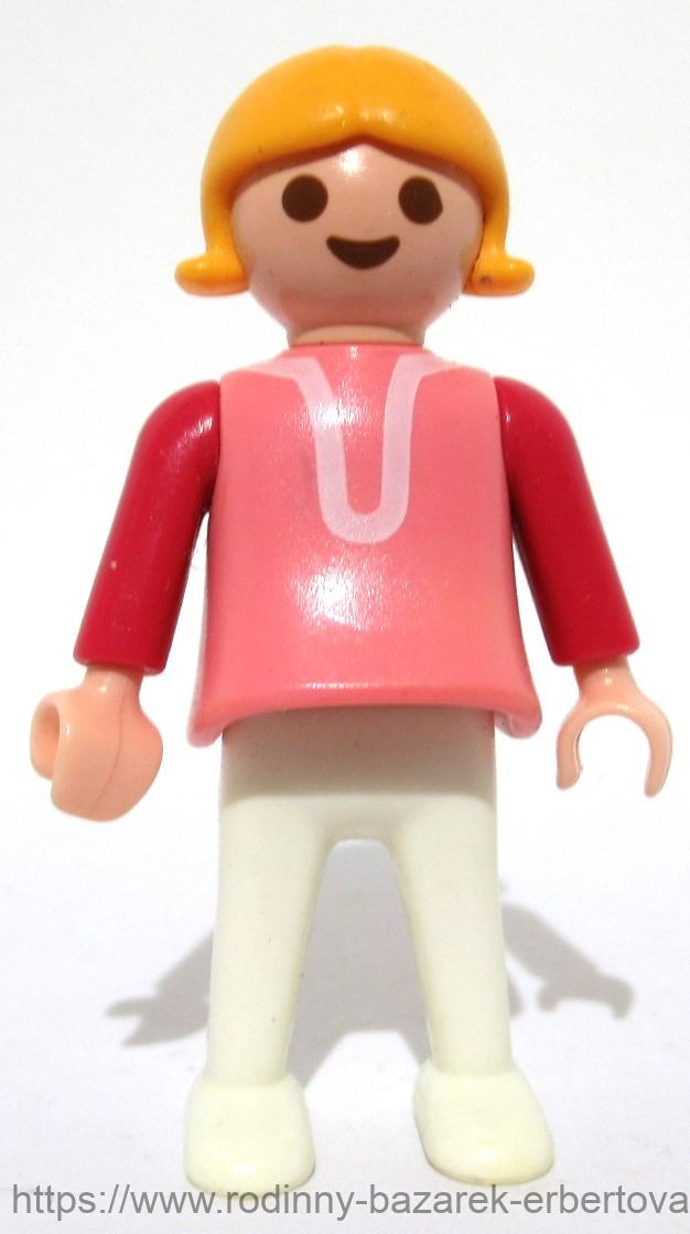 PLAYMOBIL figurka pání sportovkyně Cyklistka + přilba + Jízdní kolo + holčička + vozík