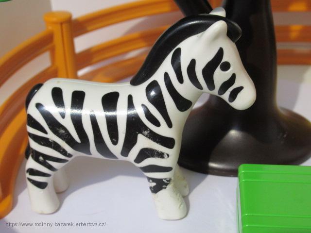 PLAYMOBIL 123 ZOO Žirafa Zebra Strom Figurky Plot