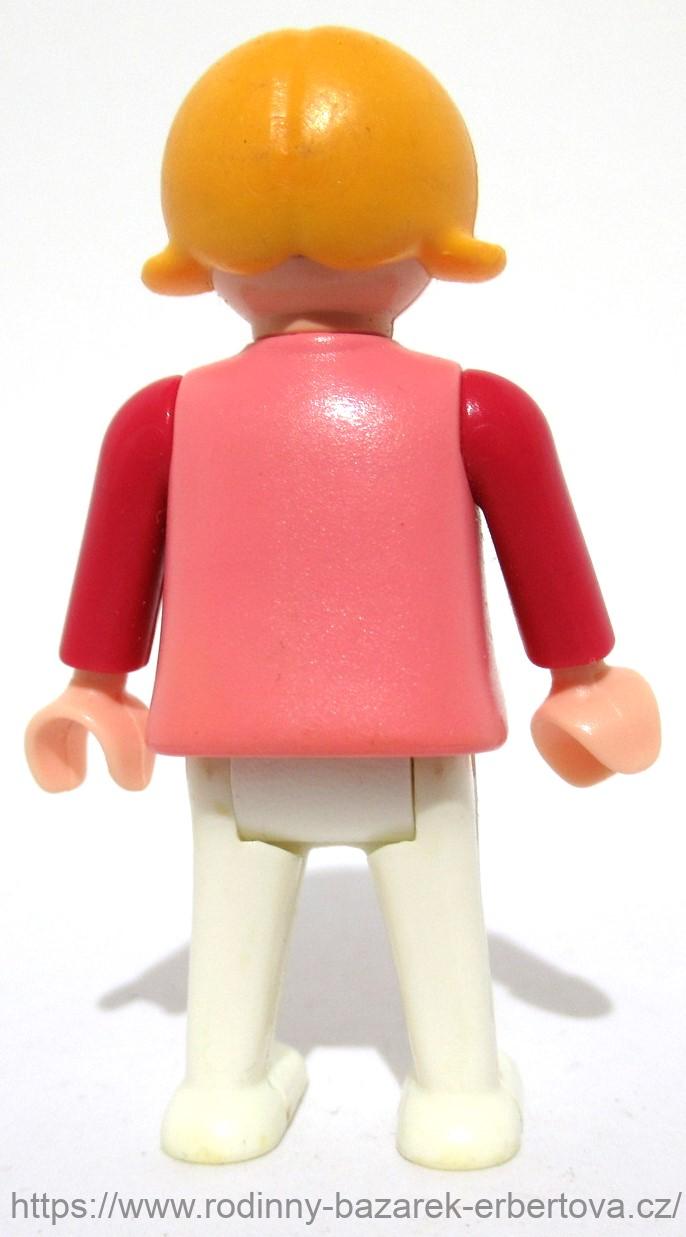 PLAYMOBIL figurka pání sportovkyně Cyklistka + přilba + Jízdní kolo + holčička + vozík