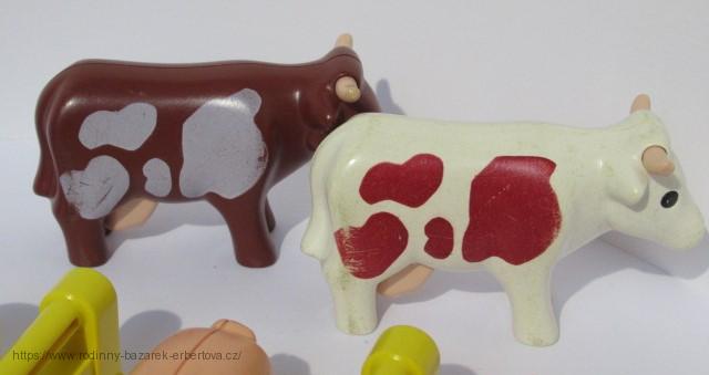 PLAYMOBIL 123 Farma zvířátka Prasátko Ovečka Kravička Holub Hnízdo Pes č.2