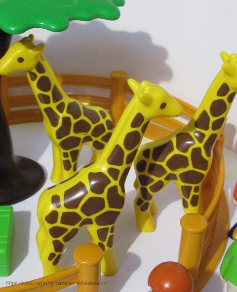 PLAYMOBIL 123 ZOO Žirafa Zebra Strom Figurky Plot