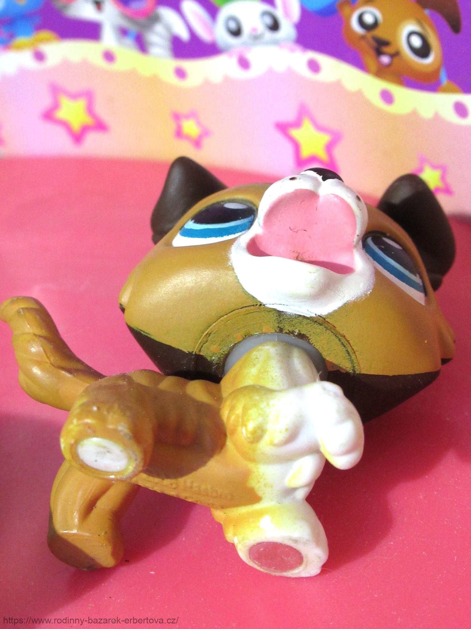 LITTLEST PET SHOP sestava cirkus podium - šapito +  pes Kolie LPS 237 ( 3 magnety)  + Mopslík