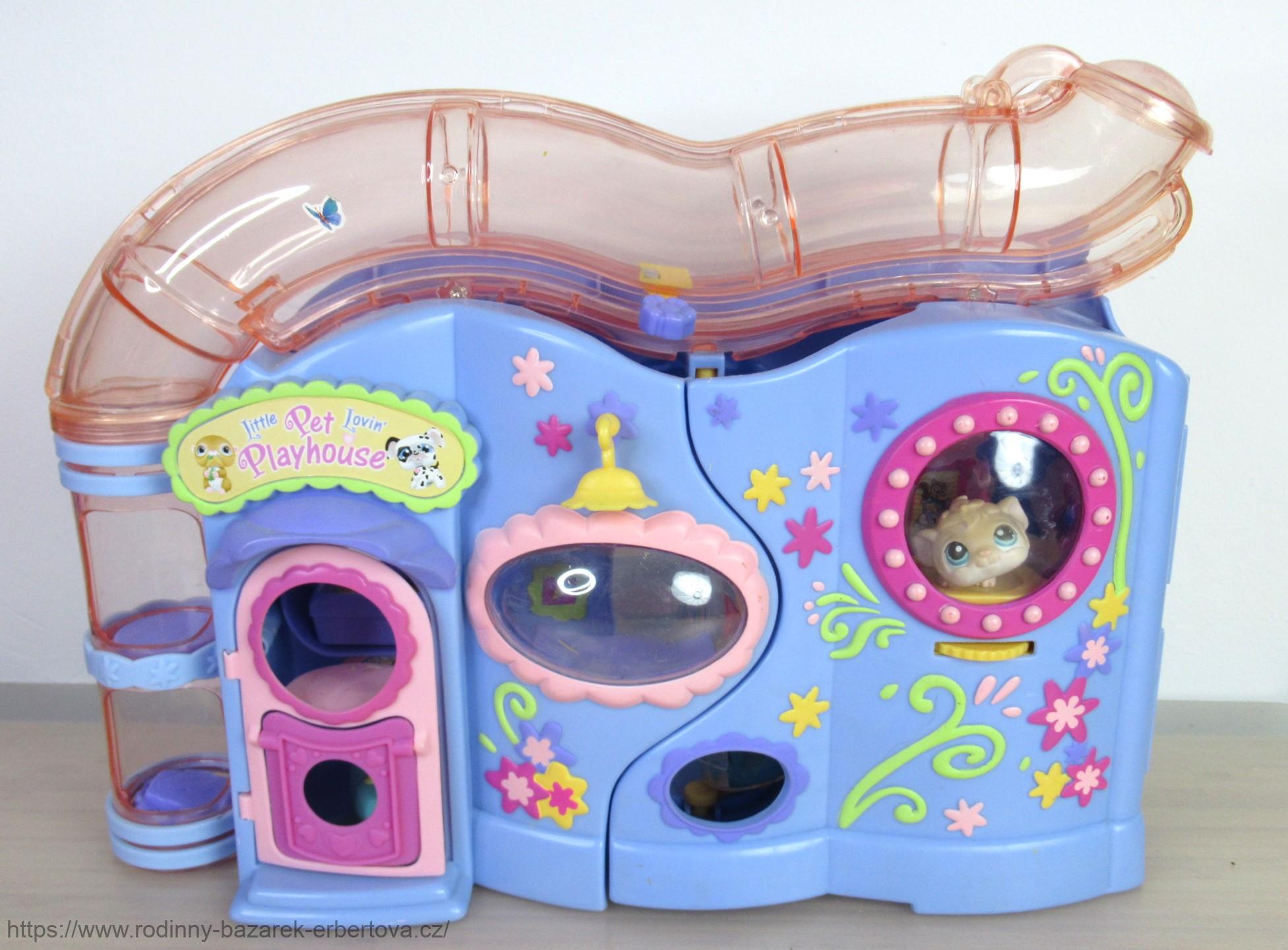 LITTLEST PET SHOP domeček dům LPS s potrubím + doplňky + morče