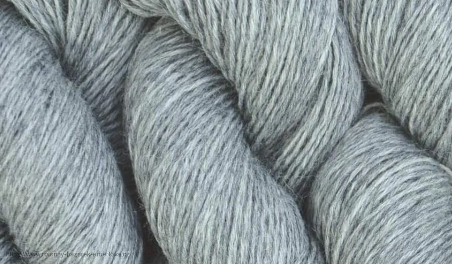 Set 5x 100g / 420m Ponožková příze Aktiv 4-fach ŠEDÁ melanž fingering 420m / 100g : 75% vlna / 25% polyamid