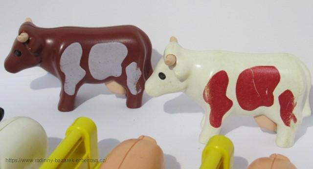 PLAYMOBIL 123 Farma zvířátka Prasátko Ovečka Kravička Holub Hnízdo Pes č.2