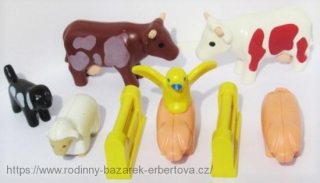 PLAYMOBIL 123 Farma zvířátka Prasátko Ovečka Kravička Holub Pes č.1