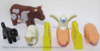 PLAYMOBIL 123 Farma zvířátka Prasátko Ovečka Kravička Holub Pes č.3