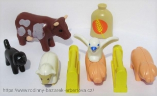 PLAYMOBIL 123 Farma zvířátka Prasátko Ovečka Kravička Holub Pes č.4