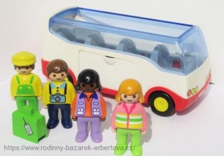PLAYMOBIL 123 Autobus + 4x Figurka 1x zavazadlo