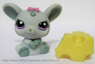LITTLEST PET SHOP původní sestava myšička myš Rat Krysa LPS 1038 + sýr