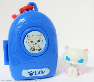 Pet Surprice mazlíček kočka Lilly + krabička s karabinou