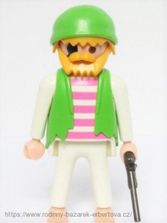 PLAYMOBIL figurka Pán figurka muž Pirát + Zbraň 