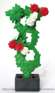 PLAYMOBIL doplněk zeleň pnoucí Keř Růže + truhlík / květináč